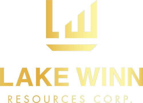 This is the Lake Winn logo. It is a stylized "L" and "W" in gold tones.